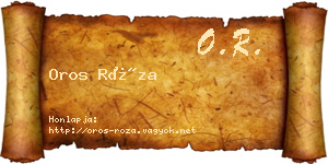 Oros Róza névjegykártya