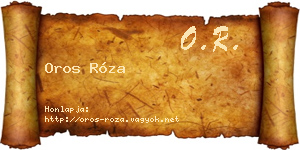 Oros Róza névjegykártya